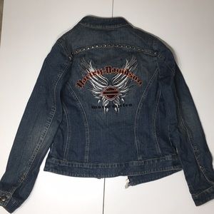 Harley Davidson blue jean jacket !!